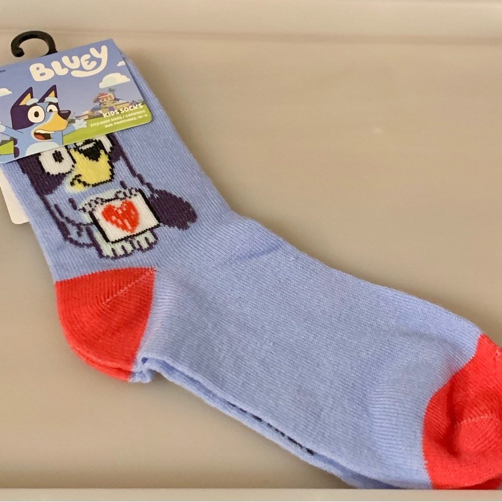 Bluey Valentine Socks kids size 10-4